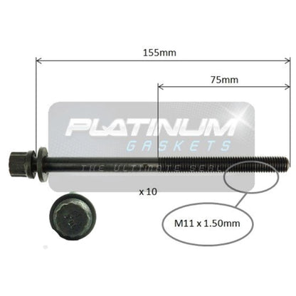 Engine Cylinder Head Bolt Set for Honda Odyssey (2009–2013)