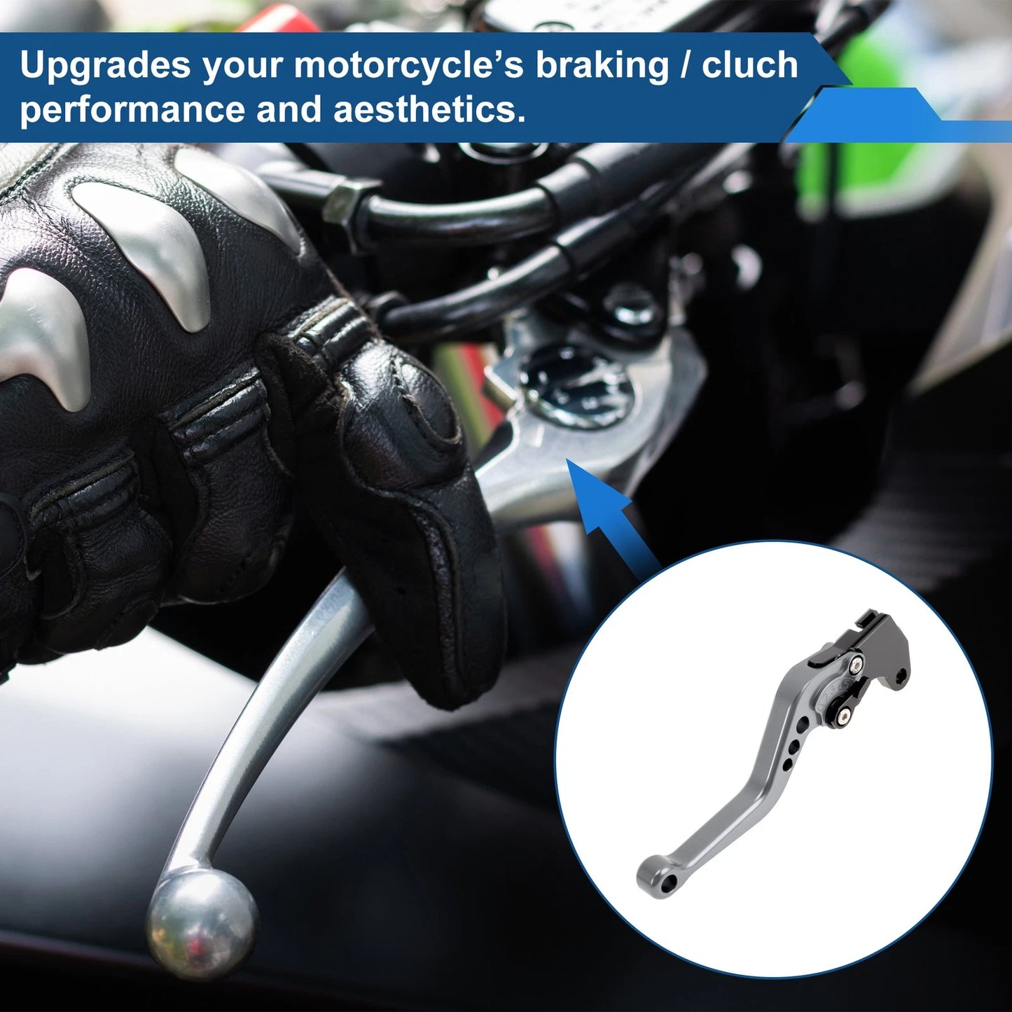 Adjustable Short Brake Clutch Levers for Suzuki GSXR750 (2004–2005) Titanium Tone