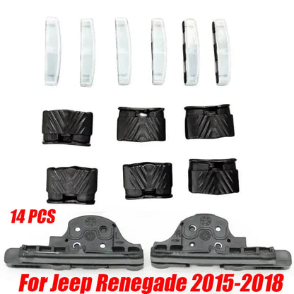 14x / Sunroof Bracket Slider Buckle Rail Clip for Jeep Renegade (2015–2018)