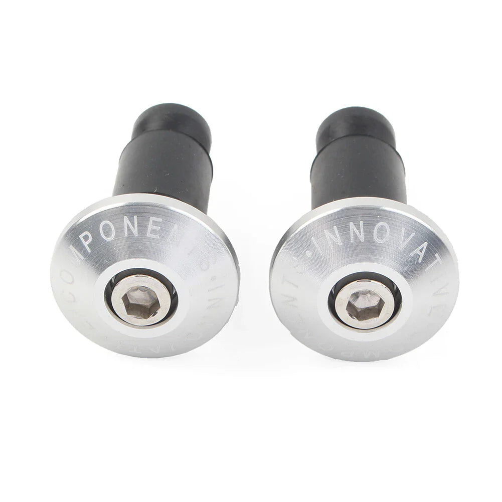 7/8" Handlebar End Weights Grips Cap Plugs for Dirt Bike Motor Silver