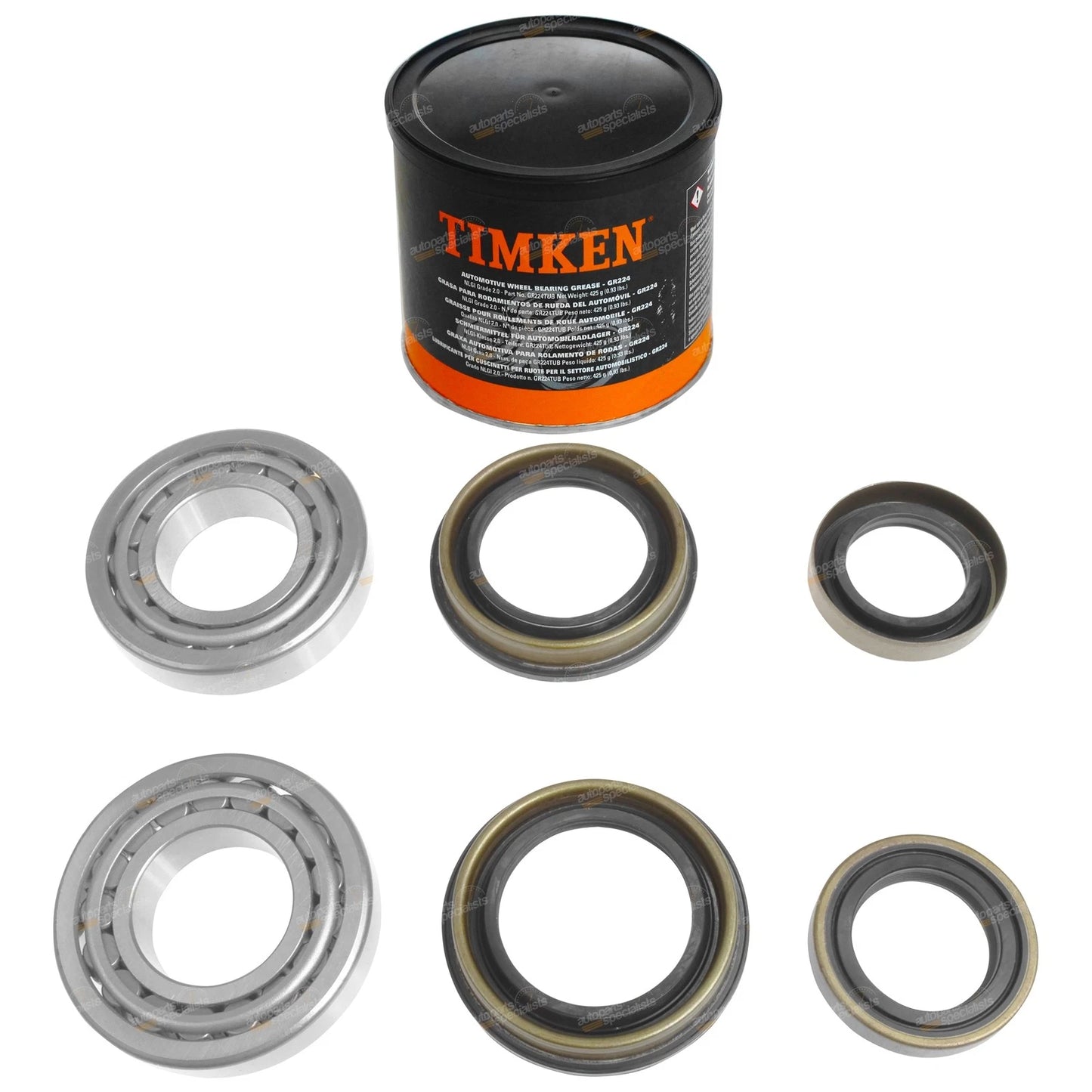 2X Rear Wheel Bearing Kits with Grease for Nissan Largo (1990–1992)