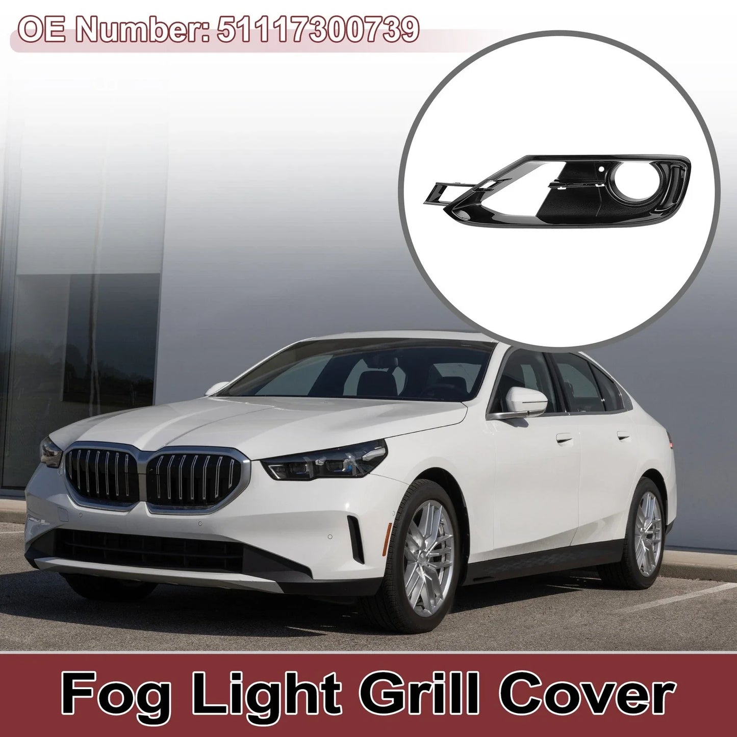 1 x Front Left Fog Light Grill for BMW 3 Series (2012-2017)