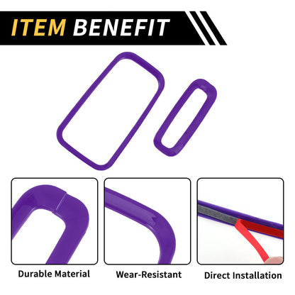 Center Console Gear Shift Ring Panel Cover Trim for Jeep Wrangler JK (2007–2018) - Purple