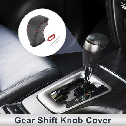 Gear Shift Knob Cover for Toyota Tacoma (2016–2022) Black Carbon Fiber Red