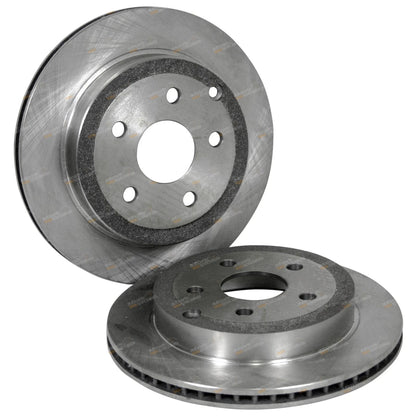 Set of 4 Disc Brake Rotors + Bendix GCT Pads for Holden Commodore VE (2006–2013)