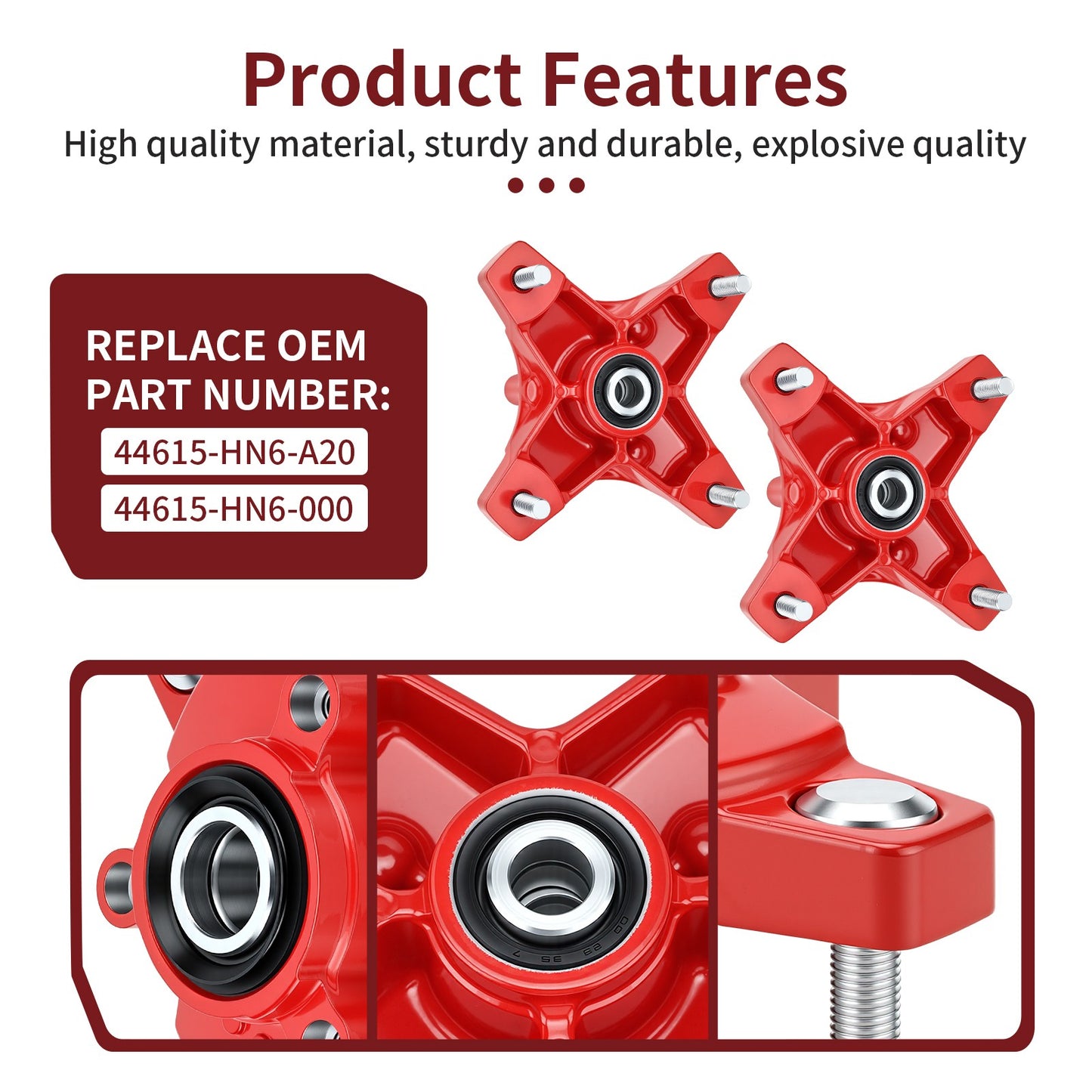 Front Wheel Hubs for Honda Sportrax 400 TRX400EX (2002–2008)