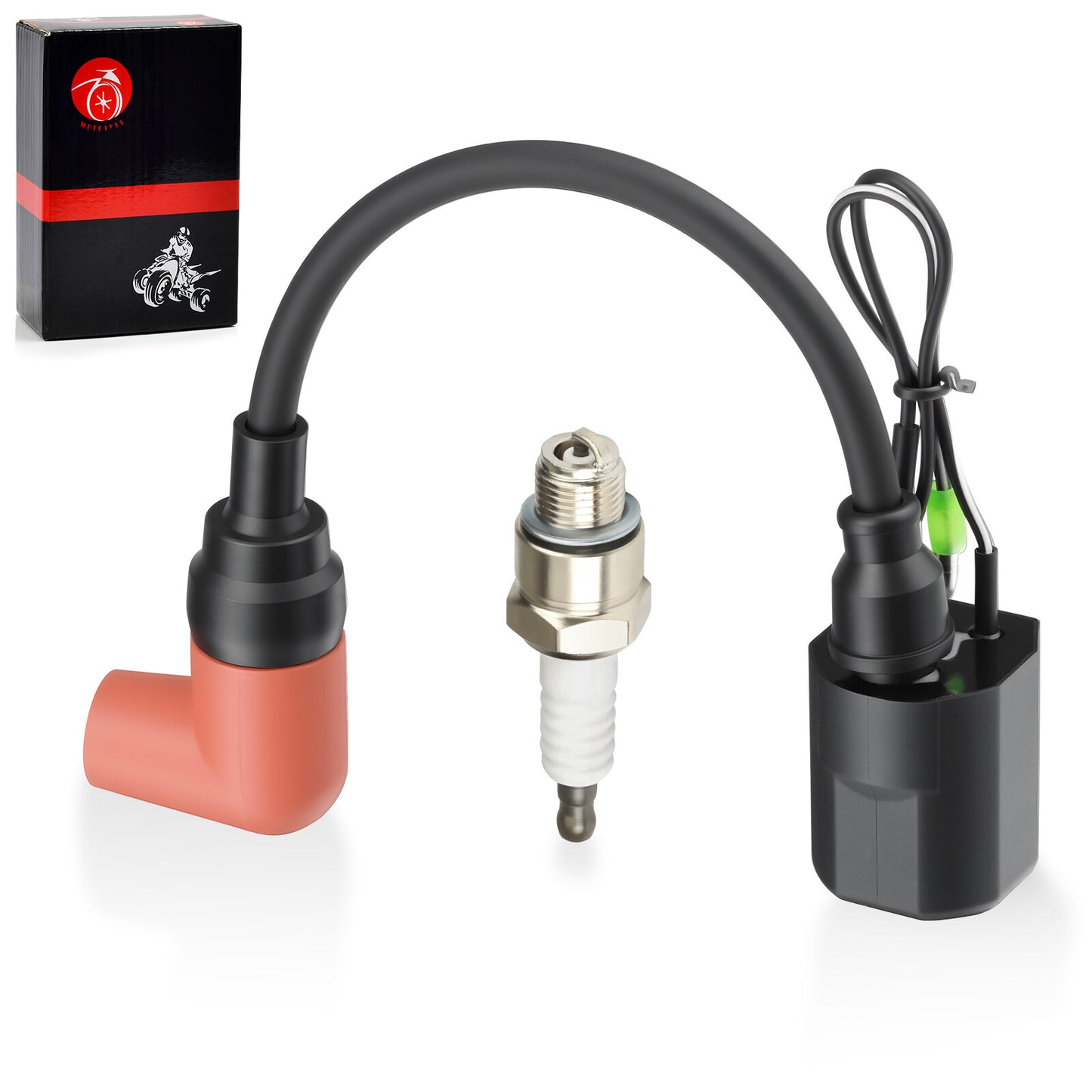 Ignition Coil with Spark Plug for Yamaha Outboard 2 Stroke (55-90 HP)