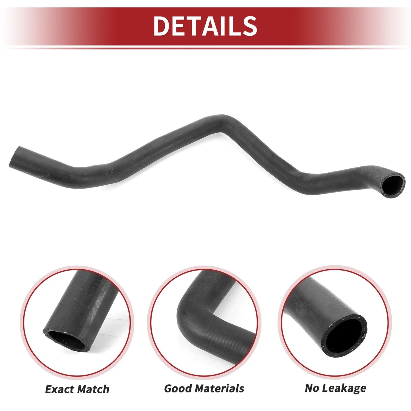 Radiator Hose for Honda Civic 1992-2000 Rubber Black 1 x Piece