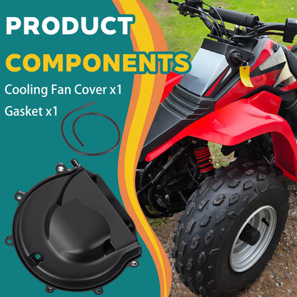 Cooling Fan Cover for Suzuki LT80 (1987–2006) - Black
