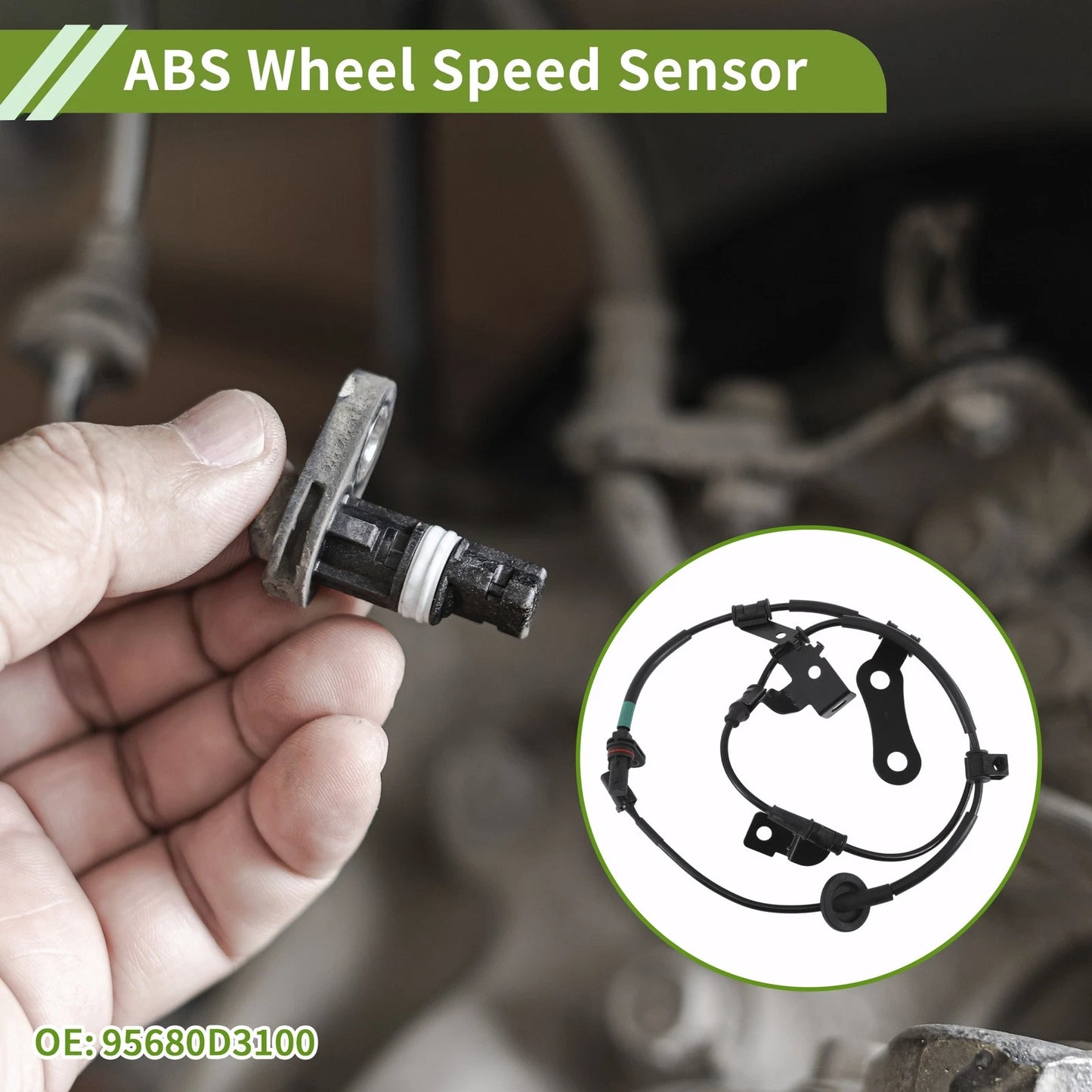 ABS Wheel Speed Sensor No. 95680D3100 for Hyundai Tucson (2015–2020)