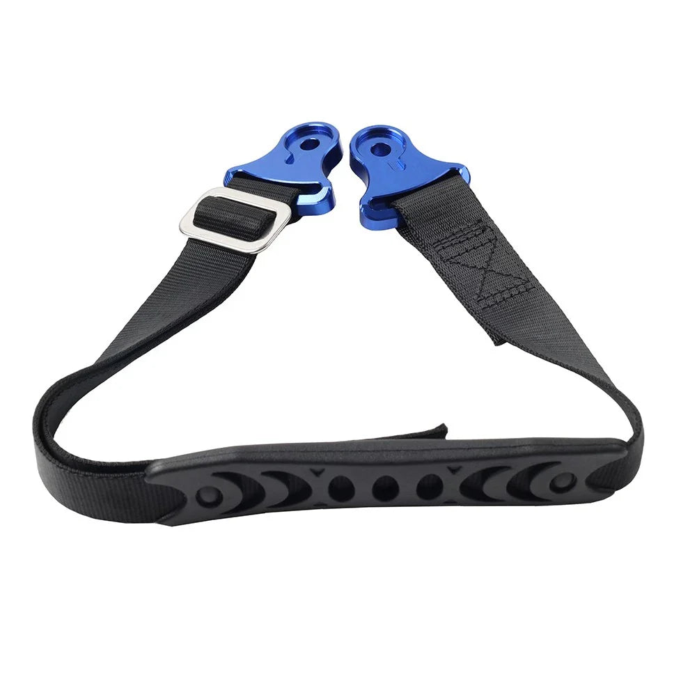 Blue Universal Adjustable Motorcycle Fork Rear Seat Rescue Strap Sling