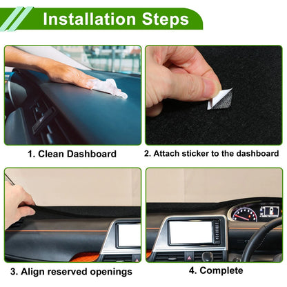Dashboard Cover Mat for Lexus RX350 (2016-2019) - Black Dash Carpet