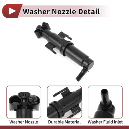 Front Driver Side Headlight Washer Nozzle for BMW 535i (2010–2016) No. 61677149885