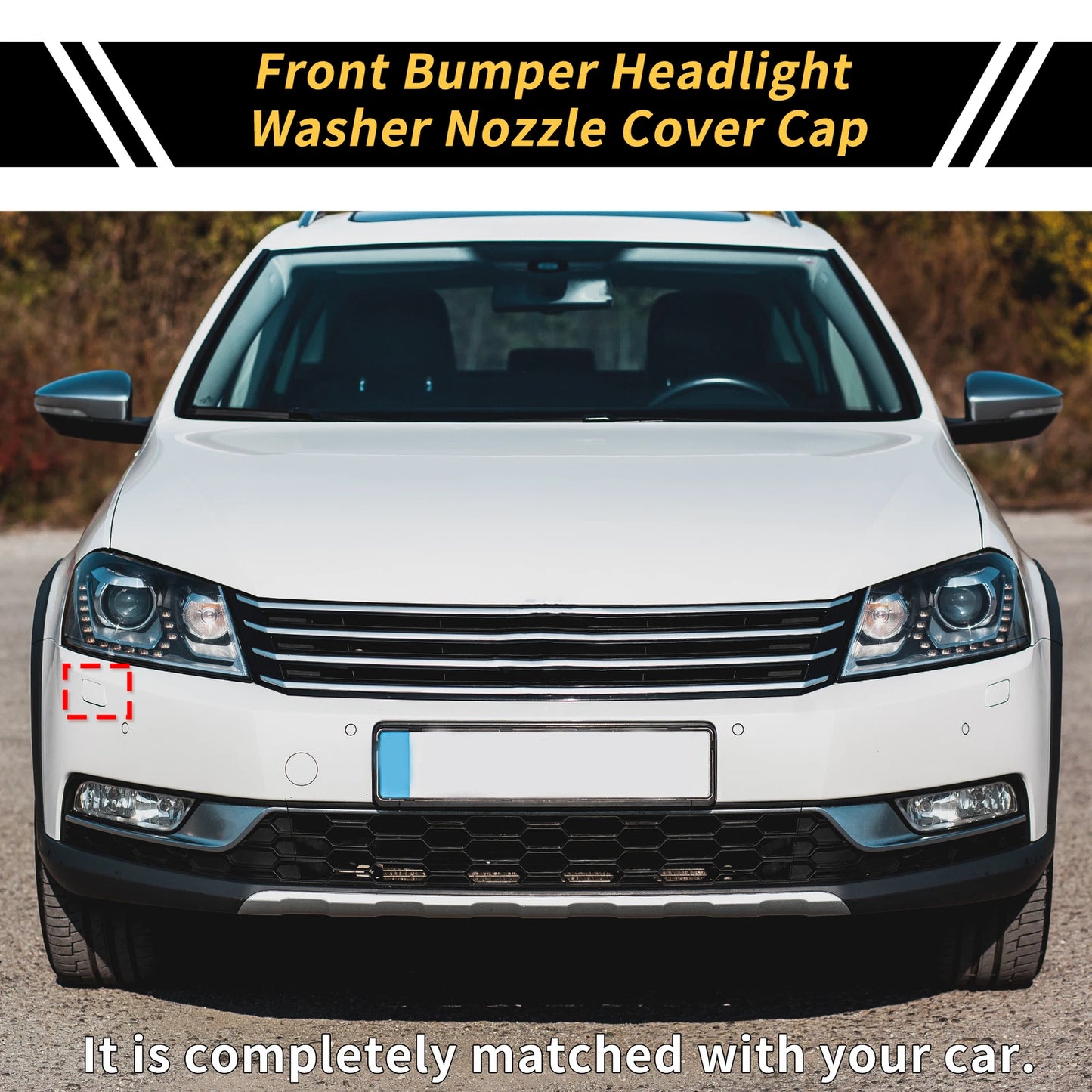 Right Bumper Headlight Washer Nozzle Cover for VW Passat 3C B6 (2005–2010)