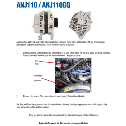 Alternator for Mitsubishi Pajero (1995–2000)