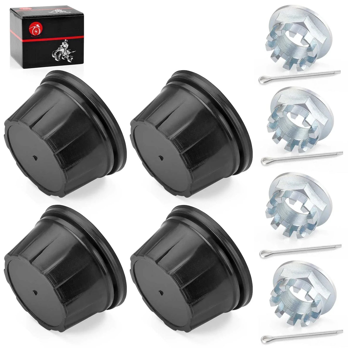 4x Wheel Center Cap w/ Nut for Honda Rancher 420 (2015–2024)