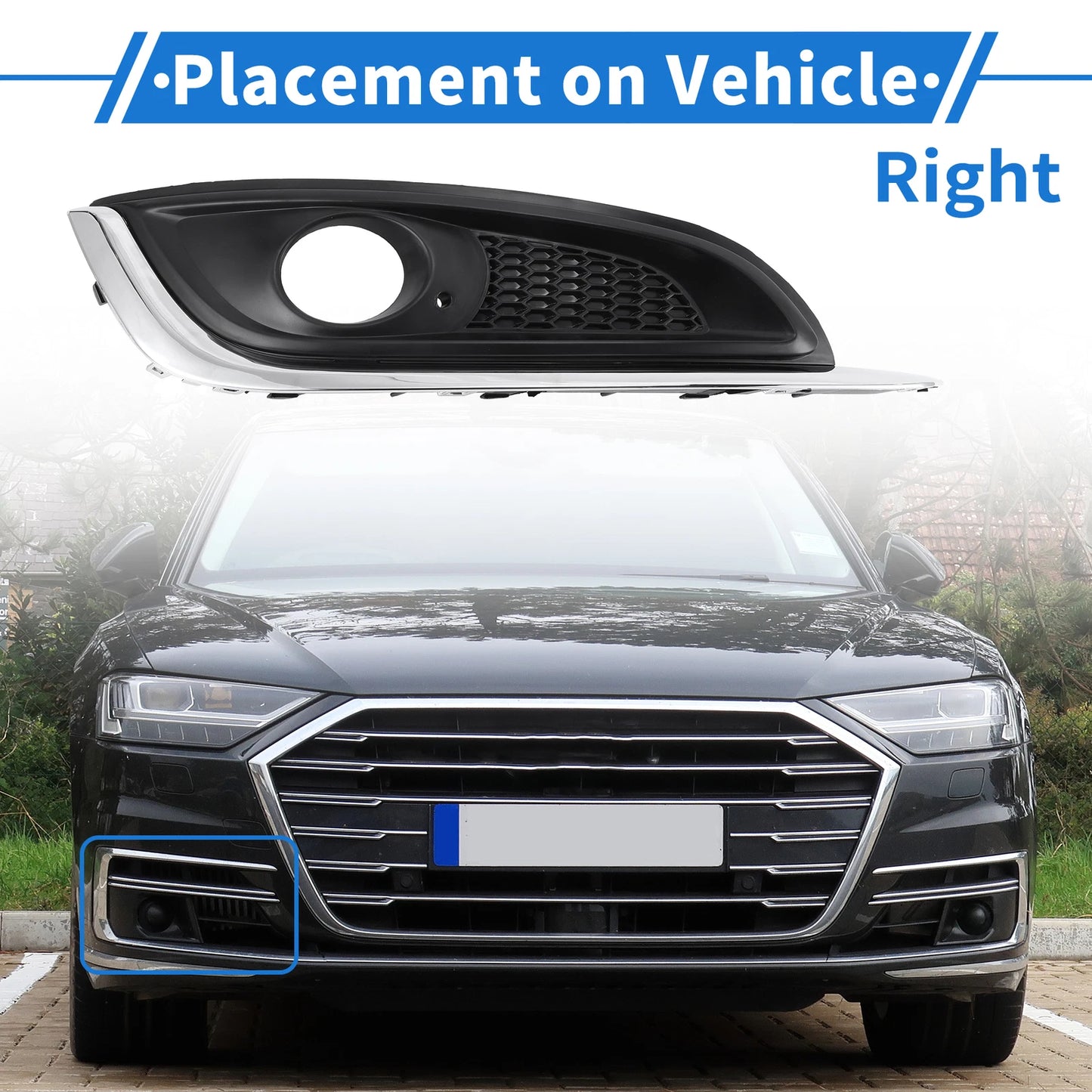 1 Pc Fog Light Grill for Buick Regal (2014–2017) No. 23142358