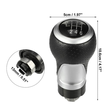Set of 1 Gear Shift Knob for Audi A3 (2003–2013) Black 6 Speed