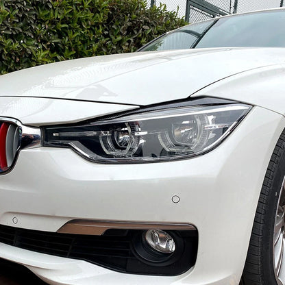 Carbon Black Eyelid Headlight Cover Set for F30 Sedan (2012–2018)