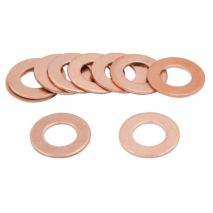 10pcs 10mm Inner Dia Copper Washers for Automotive Applications