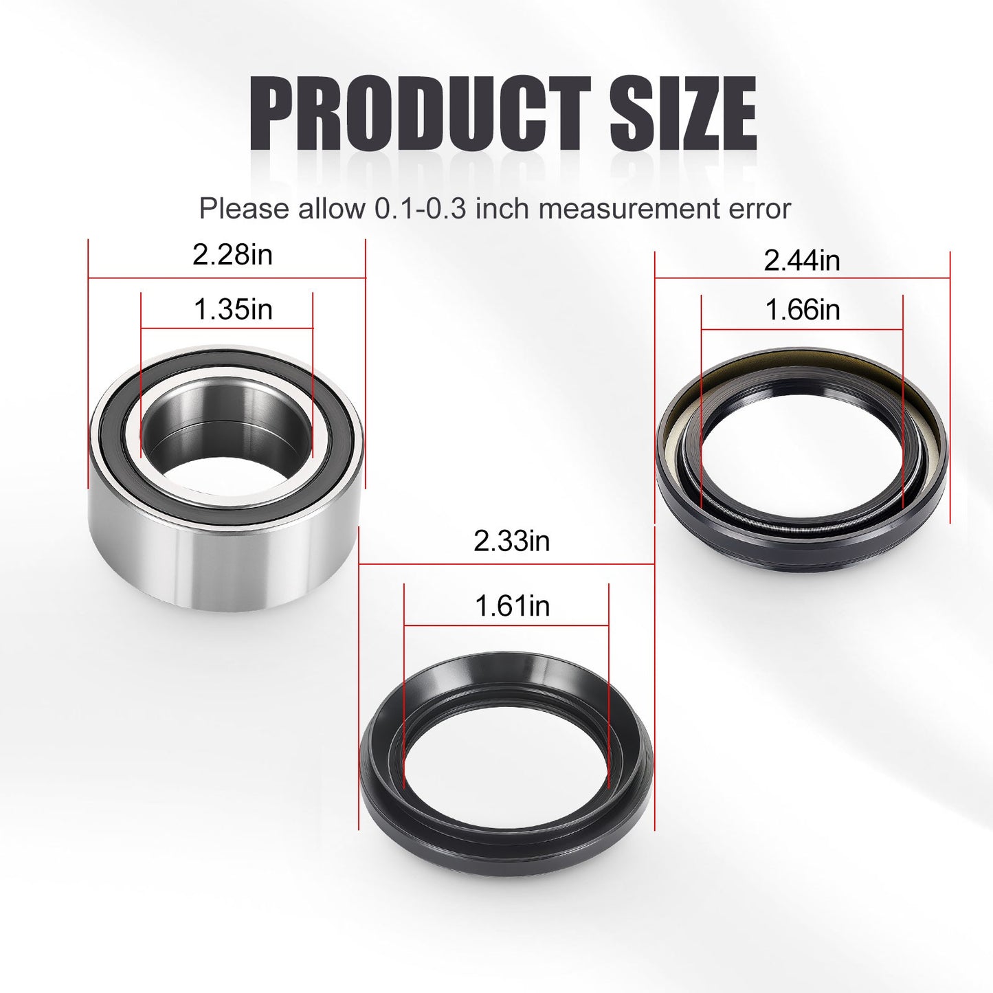 Rear Wheel Bearings & Seals Kit for Honda Rincon 650 TRX650FA/FGA (2003–2005)