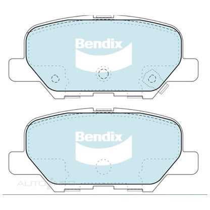 Set of 4 Bendix Rear Disc Brake Pads for Mazda 6 (2012–2016)