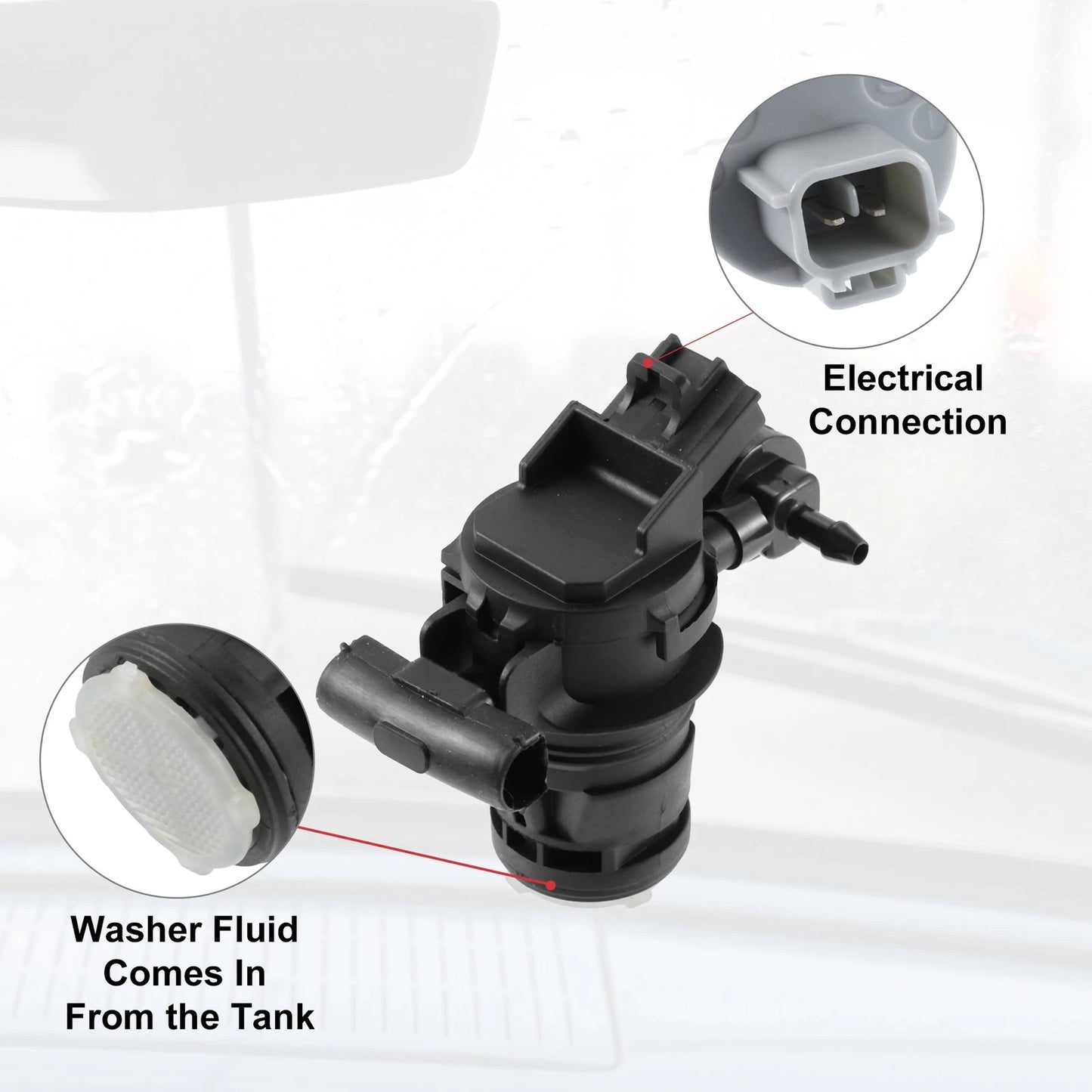 Windshield Washer Pump BBP167482 76846-TP6-C01 for Toyota Highlander (2014–2016)