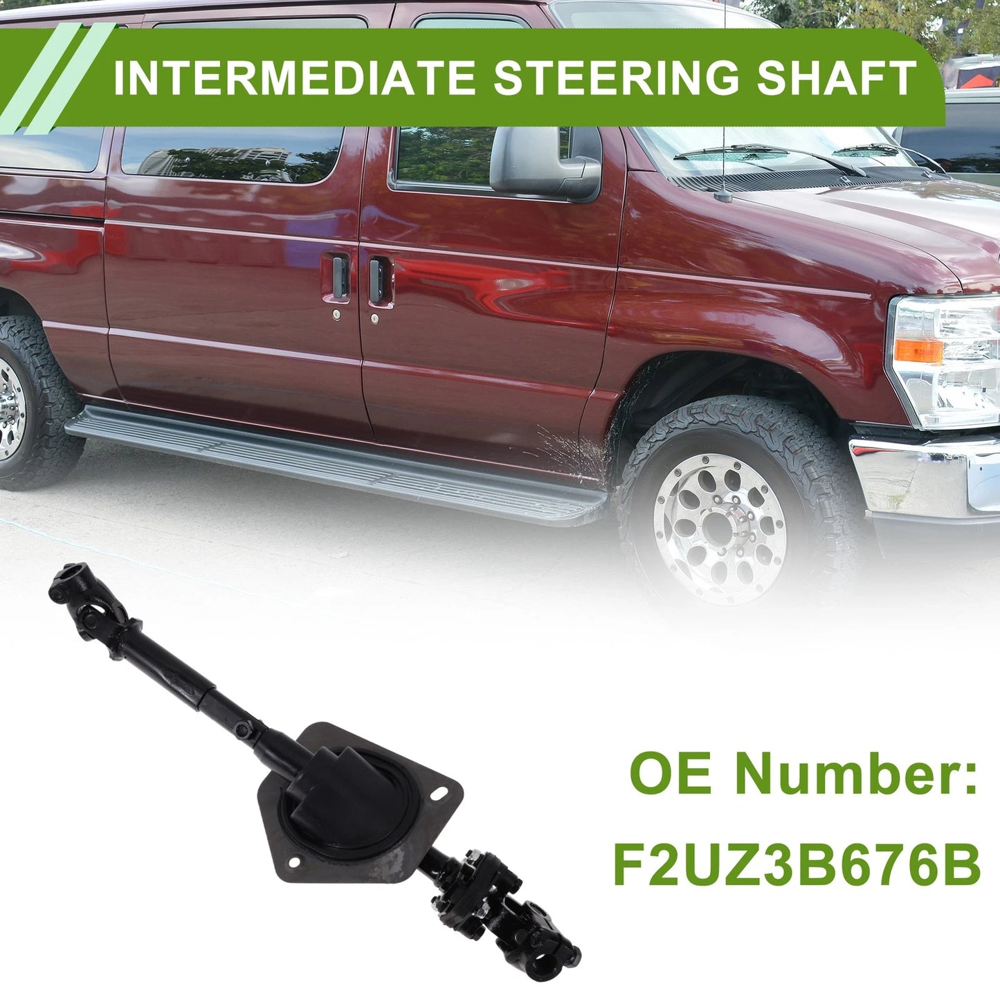 Steering Column Shaft for Ford Club Wagon (1995–1996) No.F2UZ3B676B Metal