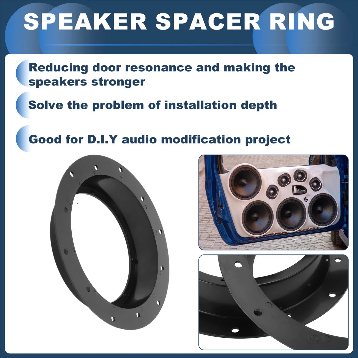Set of 2 Speaker Spacer Rings for Volkswagen