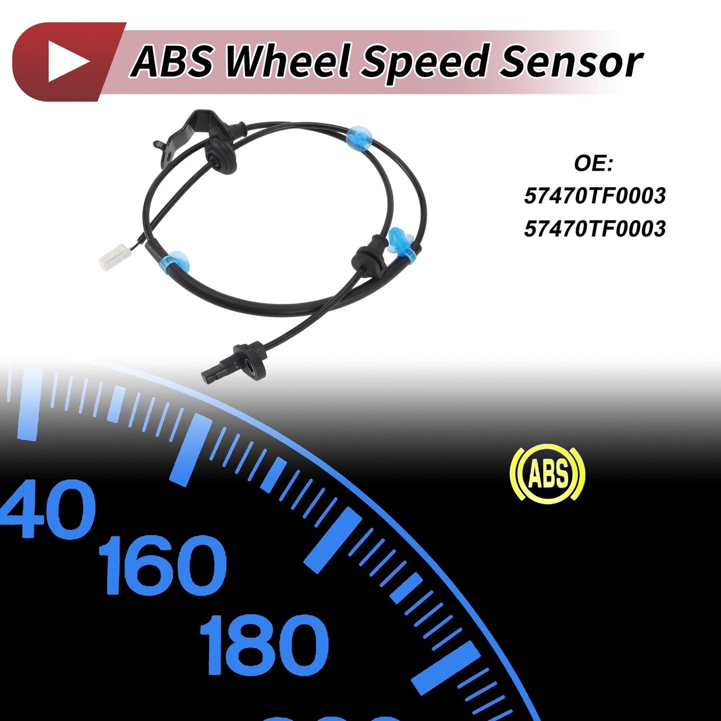 ABS Wheel Speed Sensor No. 57470TF0003 for Honda Fit (2012–2014) Rear Right