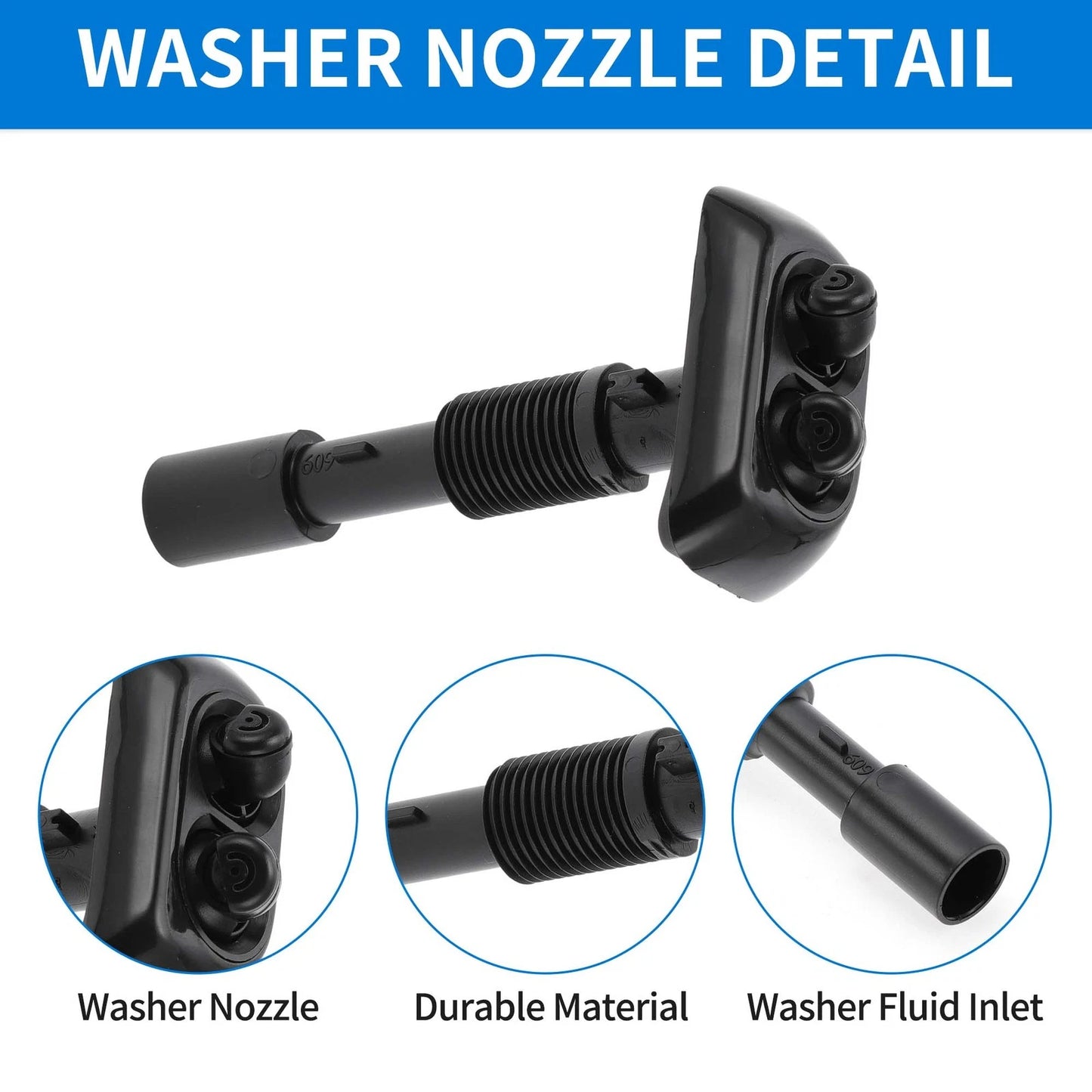 Front Passenger Side Headlight Washer Nozzle for BMW 740iL 740i (1994–2001) No. 61678370560
