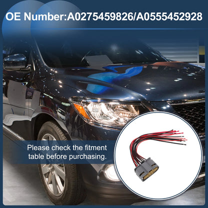 Headlight Cable Repair Kit A0275459826 for Mercedes-Benz E300 E350 E400 E500 (1995–2019)