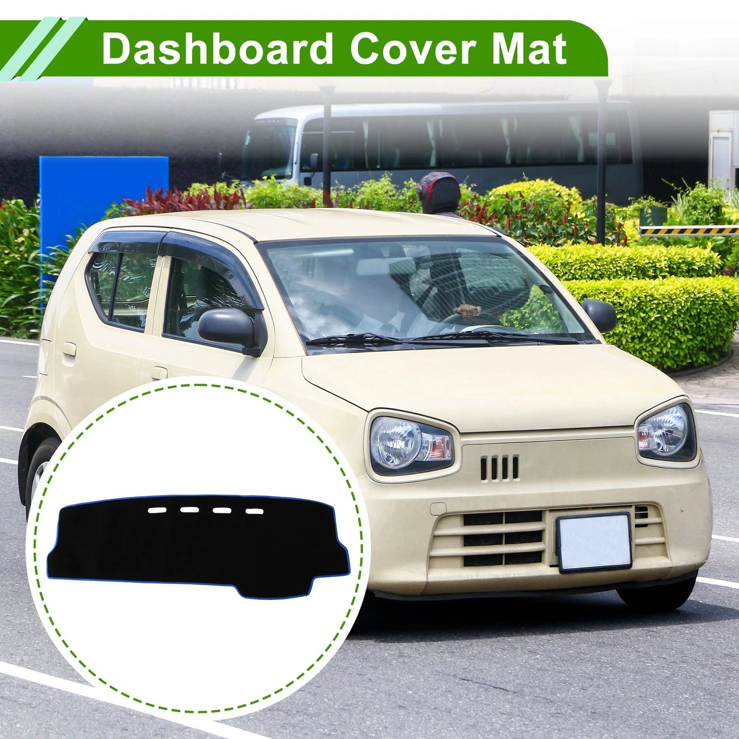 Dashboard Cover for Suzuki Alto (2019–2022) Black Blue Trim 1 Pc