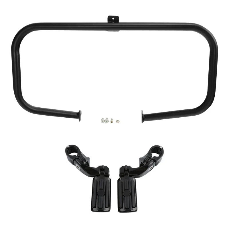 Engine Guard Crash Bar Footpegs for Harley Touring Road King (1997-2008)