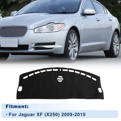 Dash Cover for Jaguar XF (X250) (2009–2015) Faux Leather Black Red Line