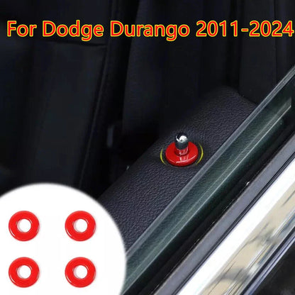 4P / Car Door Lock Pin Cover Trim for Dodge Durango (2011–2024)