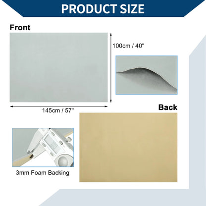 150G Suede Headliner Fabric for Car Roof Repair (40"L x 57"W, Light Gray)