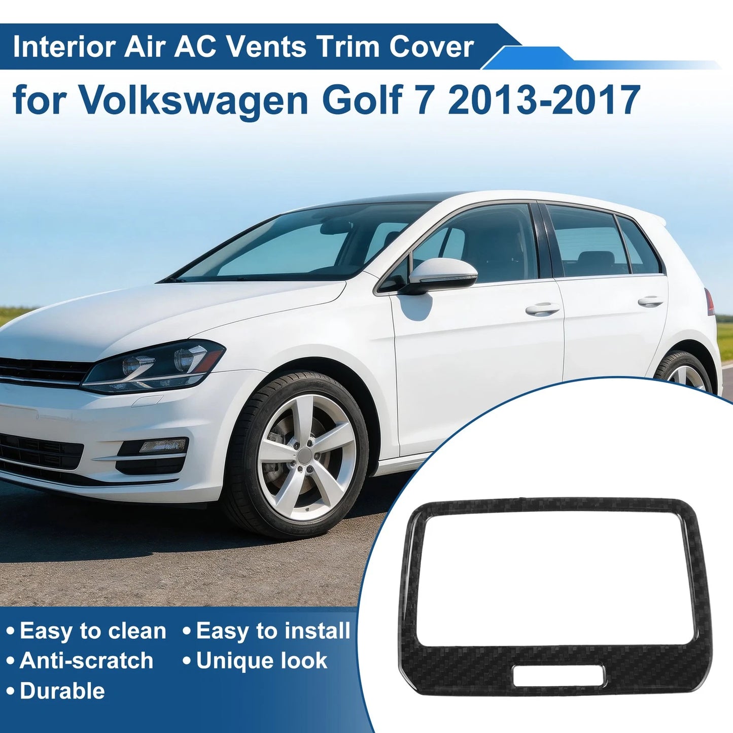 Air Condition Outlet Vent Trim Cover Frame for Volkswagen Golf 7 (2013–2017)