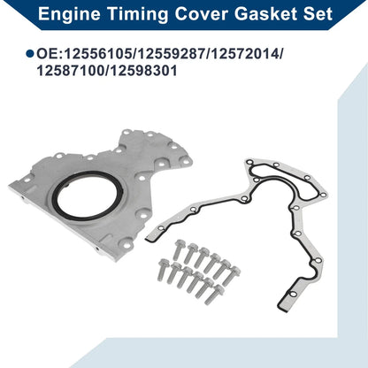 Engine Timing Cover Gasket Set for GMC Chevy 6.0 6.2 4.8 5.3 (2007-2019)