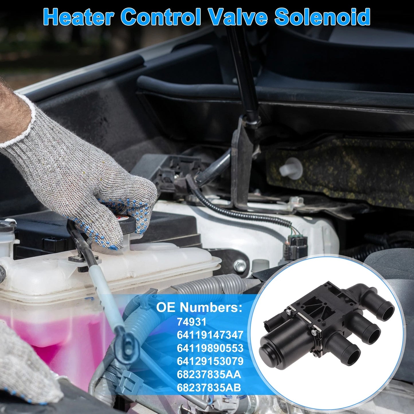 Heater Control Valve for BMW 5 Gran Turismo (F07) 520d (2011–2017) 74931
