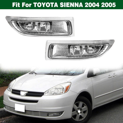 2X LED Front Bumper Fog Lights for Toyota Sienna (2004–2005)