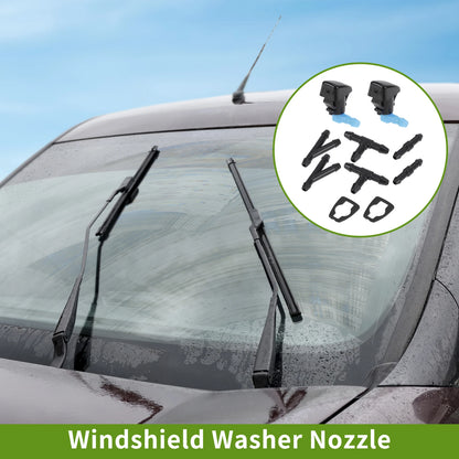 Set of 1 Windshield Washer Nozzle with Hose Connector for Toyota (No. 8538104030)
