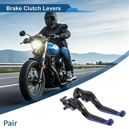 Adjustable Brake Clutch Levers for Yamaha MT125 (2014–2021) Black Blue