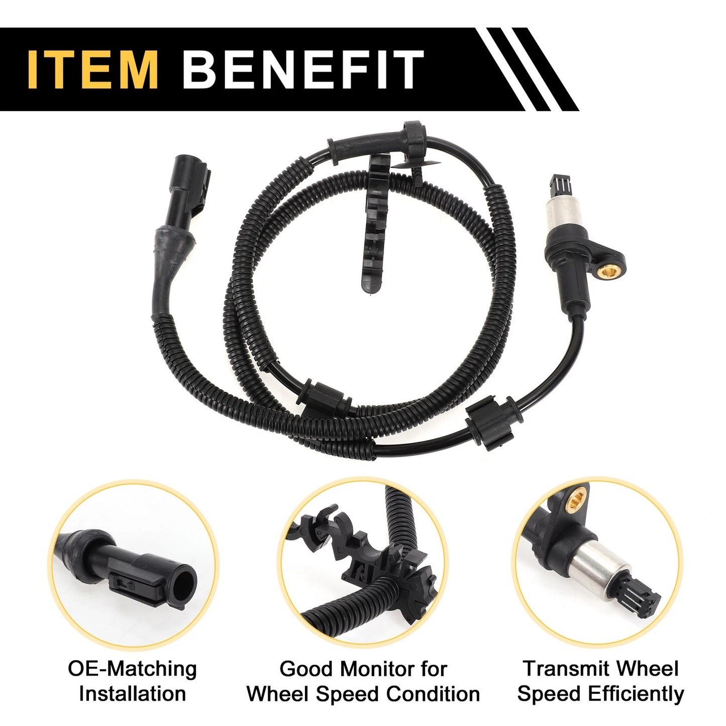 ABS Wheel Speed Sensor No.F81Z2C204AA for Ford F-350 Super Duty (1999–2004) Front Right