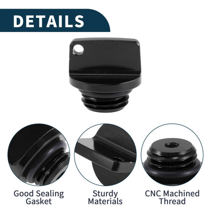M20x2.5 Oil Drain Plug for Honda Yamaha (Aluminum Alloy, Black)
