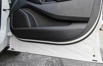 Carbon Fiber Leather / 4x / Door Anti Kick Pad Panel for Ford Edge (2015–2022)