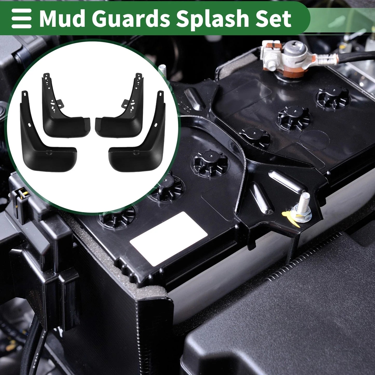 Mud Flaps Splash Guards for Hyundai Verna (2010-2014) with Mount Accessories