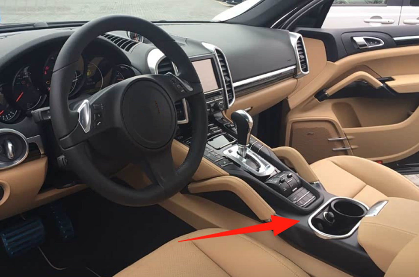 Cup Holder Compartment for Porsche Cayenne (2011–2018)