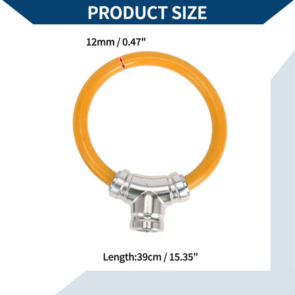 1 Pc Portable Anti-Theft Bicycle Lock Ring Cable Mini Lock - Orange