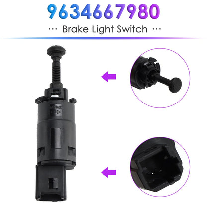Brake Light Switch for Peugeot 206 CC SW Partner (2000–2012) 453444 9634667980